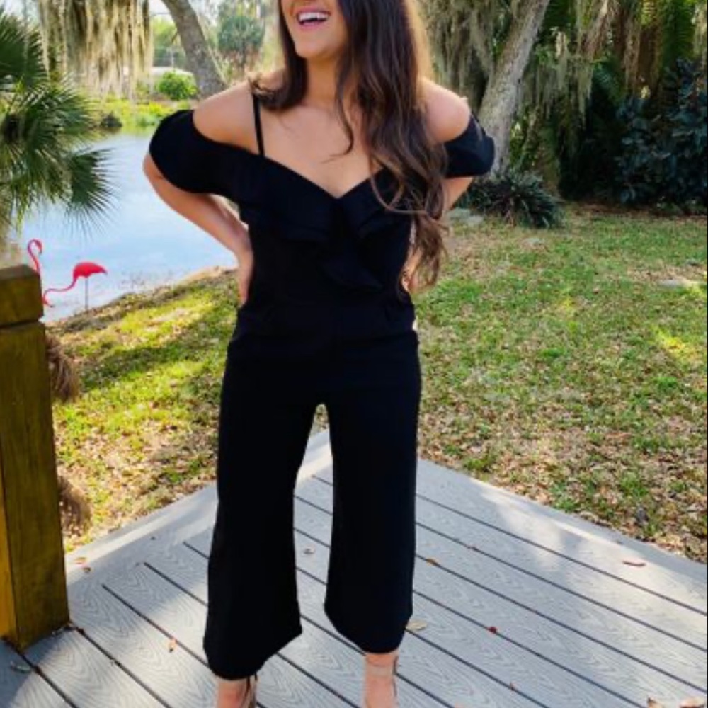 * S O L D * Dreamy Black Jumpsuit